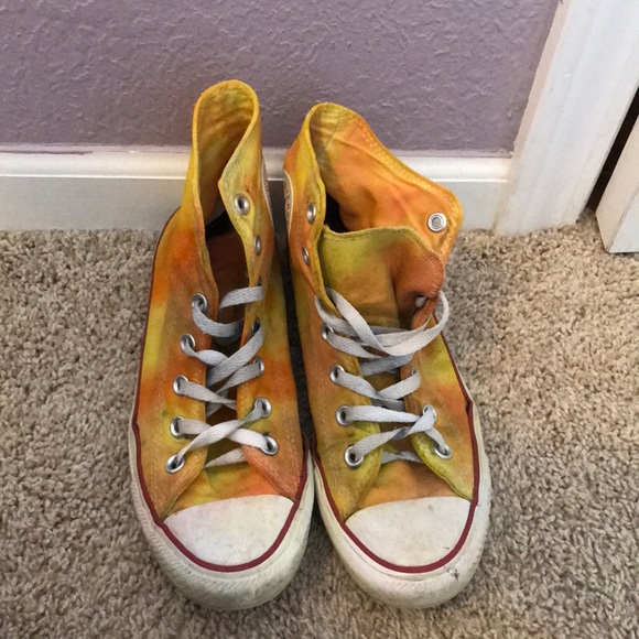 tie dye yellow and orange converse - Picture 2 of 2